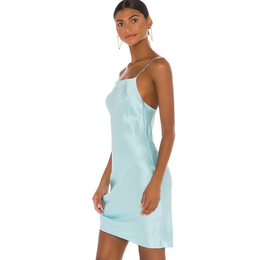 NWT Dannijo Mini Side Ruched Slip Dress in Ocean
